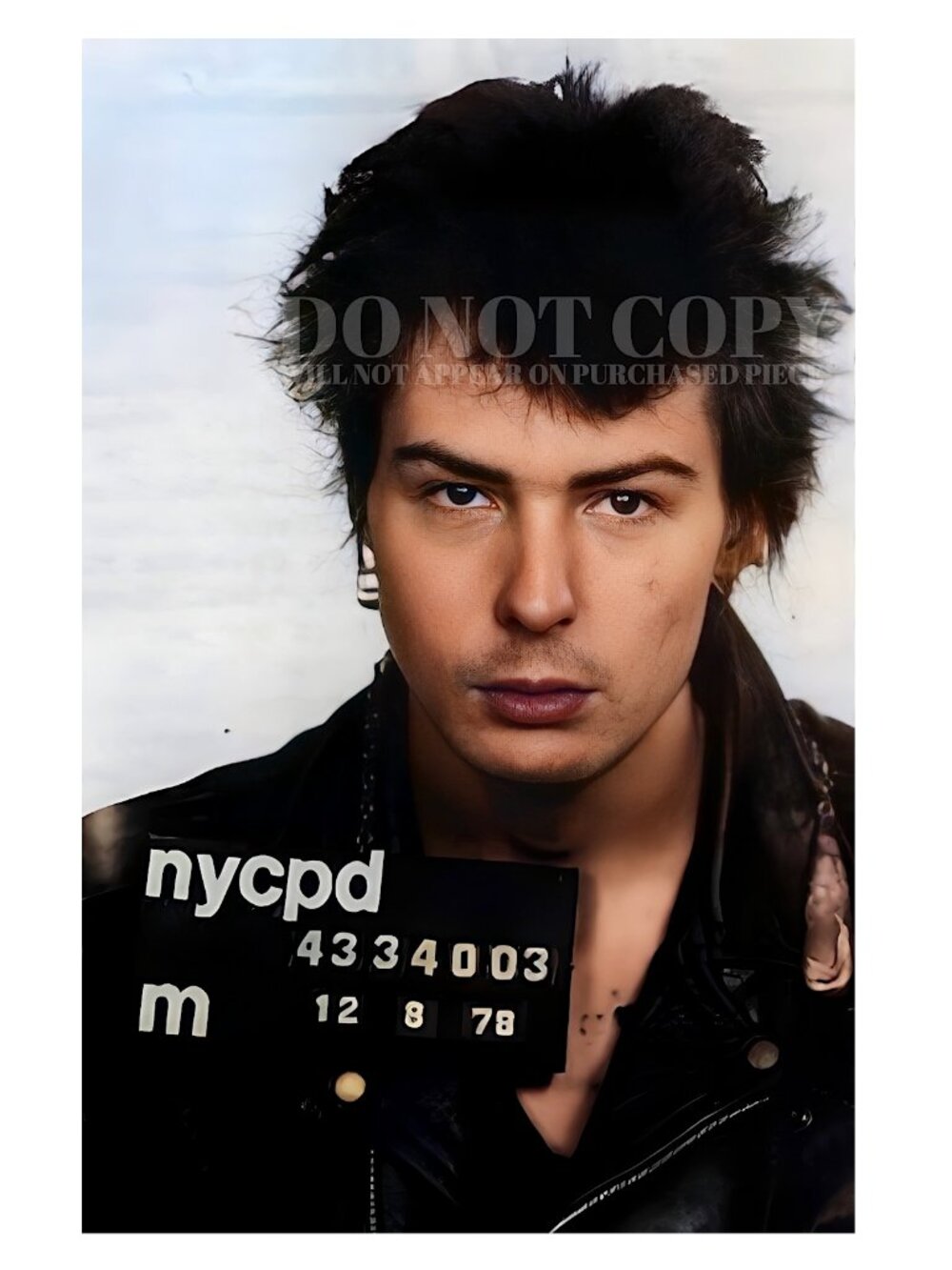 Sid Vicious Mugshot 11 X 17 | RARE 1978 Mug Shot Picture | Sex Pistols | Poster